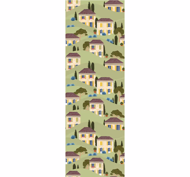 Tapeta do detskej izby vzor vidieckej vily - Tenstickers