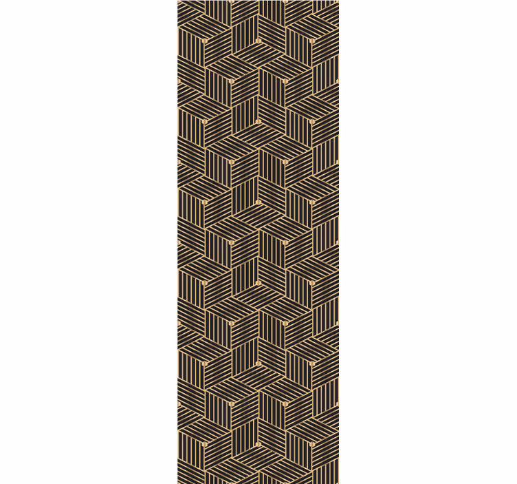 štvorcová tapeta so zlatým geometrickým vzorom deco - Tenstickers