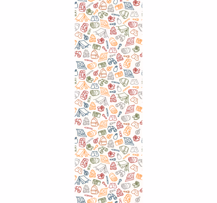 Kempingový čln, drevený oheň, tapety do džungle - Tenstickers