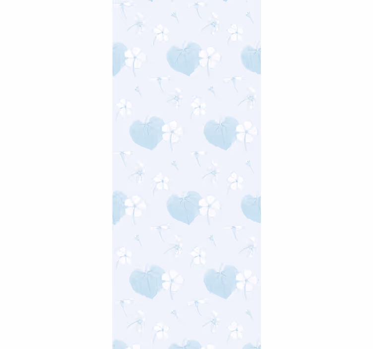 tapety na stenu kvety modrý jemný motív - Tenstickers