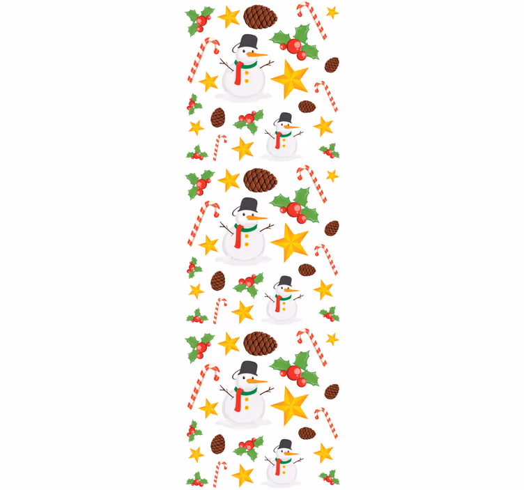 vianočné tapety slávnostný vzor snehuliaka - Tenstickers