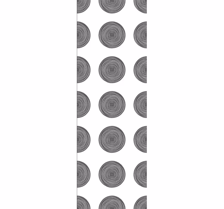 vzorované tapety kruhové vzory dreva - Tenstickers