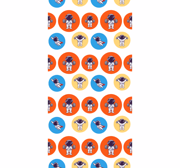 tapeta do detskej izby astronaut vzor zábava - Tenstickers