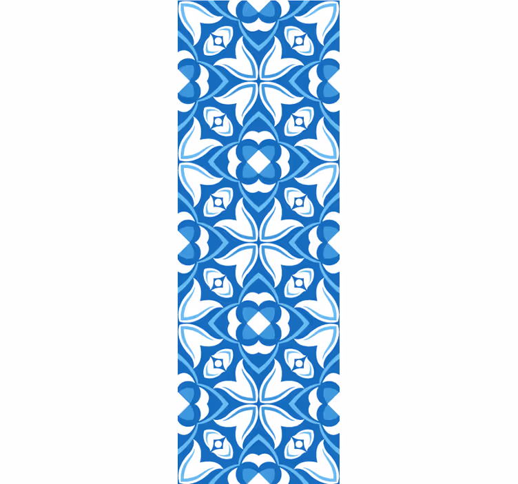tapeta obkladačky elegantné modré vzory - Tenstickers
