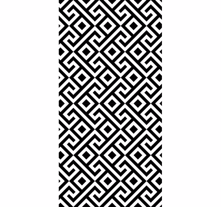 čiernobiele zložité geometrické tapety - Tenstickers