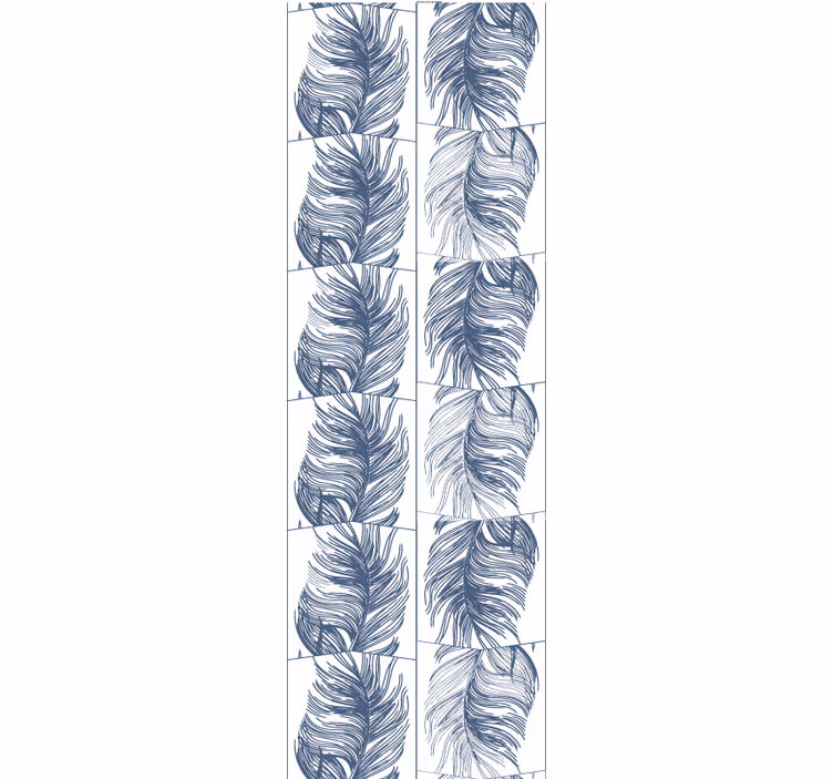 tapeta listy operené lístie - Tenstickers