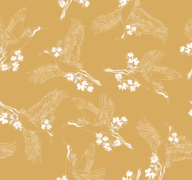 tapeta vtaky lietajúce vtáky botanické - Tenstickers