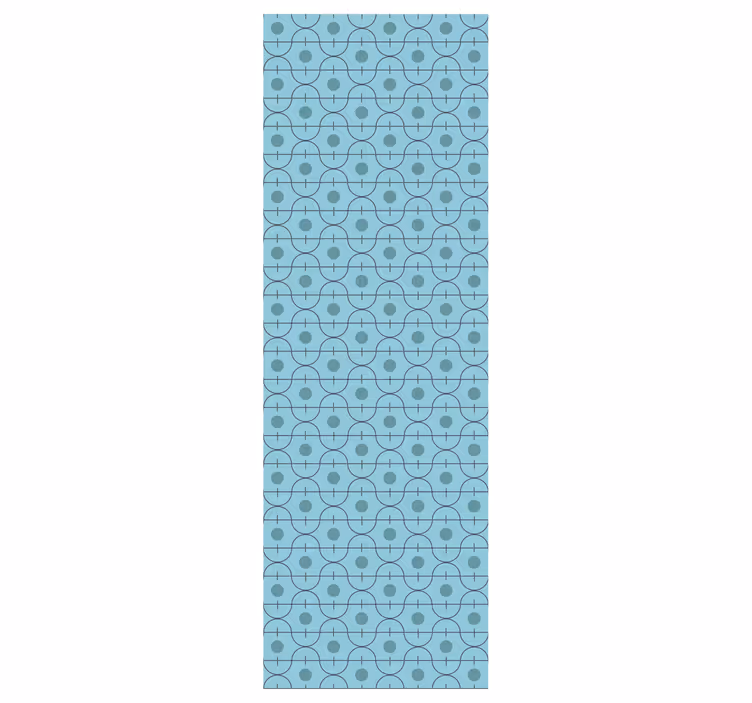 Modrá geometrická japonská tapeta do obývačky - Tenstickers