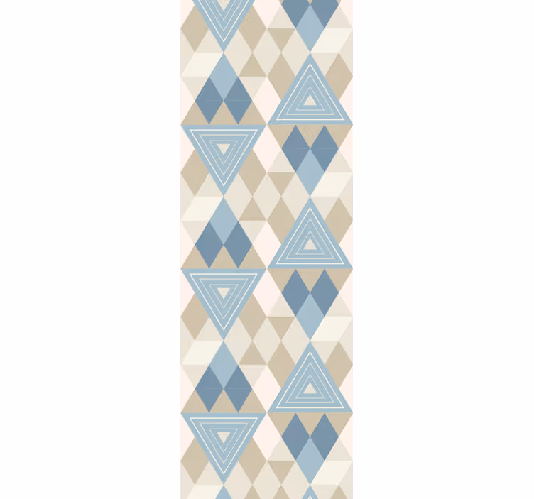 Tapeta v severskom štýle s geometrickým modrým vzorom - Tenstickers