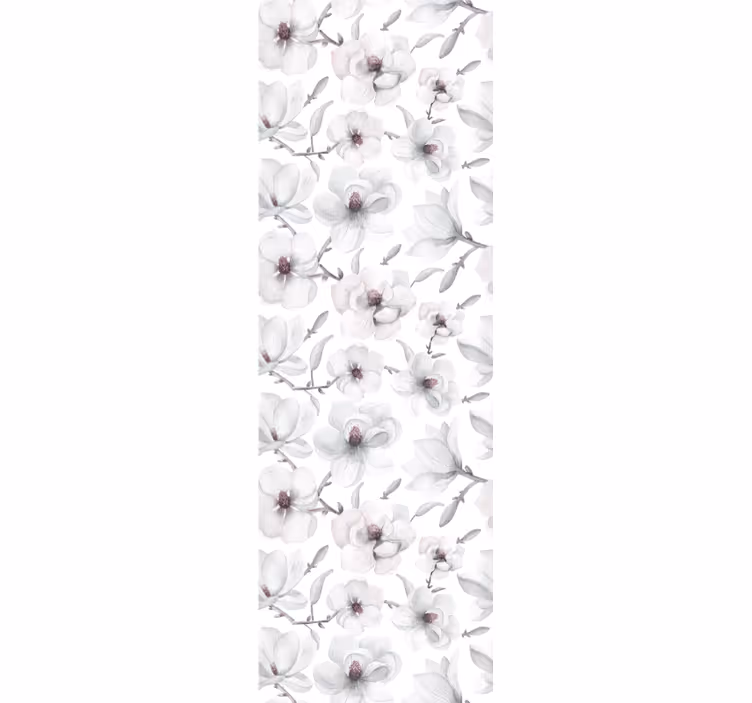 tapety na stenu kvety elegantný šedý motív - Tenstickers