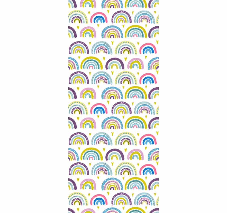 tapeta do detskej izby farebný dúhový vzor - Tenstickers