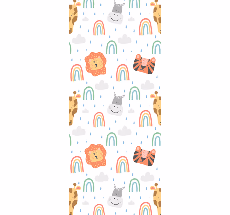 tapety do škôlky safari zvieratá - Tenstickers
