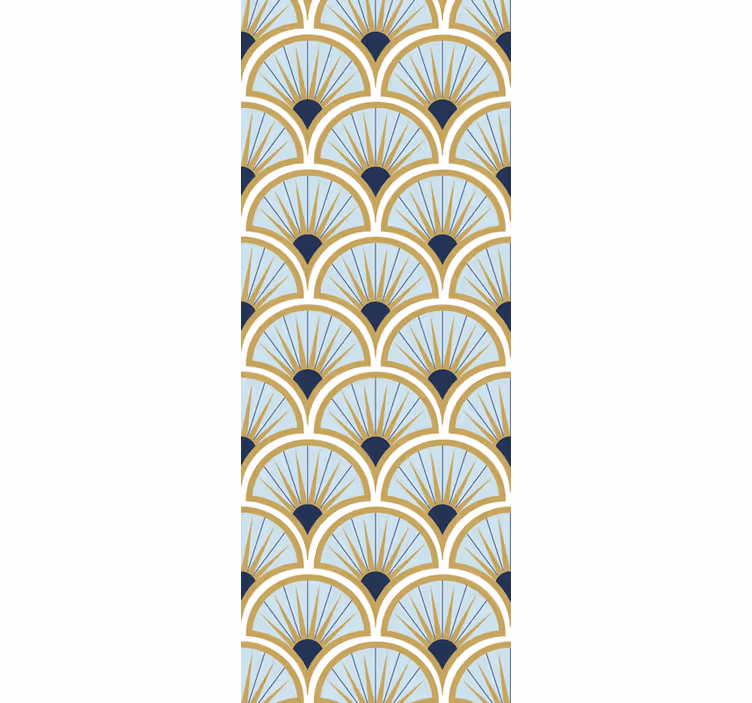 Tapety v štýle art deco modré odtiene - Tenstickers