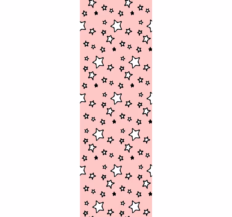 Biele hviezdy ružové pozadie detské tapety - Tenstickers