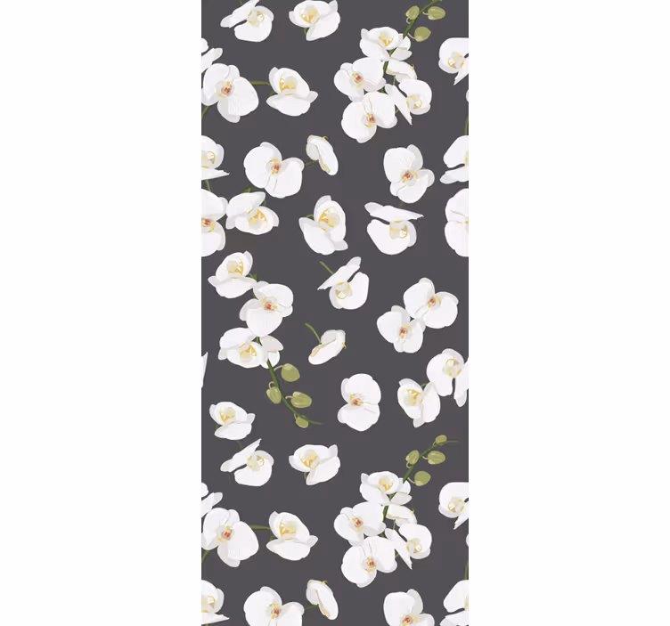 Biele orchidey kvetinové tapety - Tenstickers