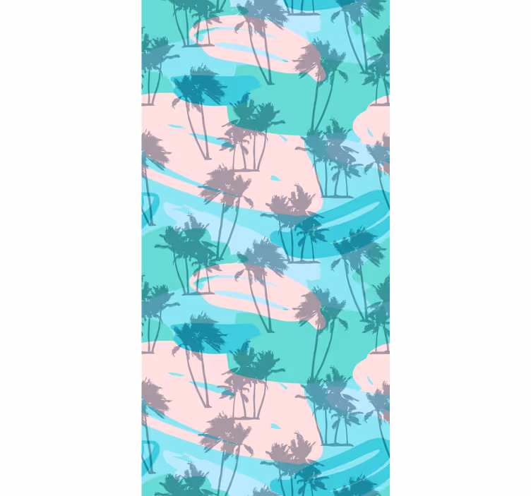 tapeta do kúpelne vzor tropickej palmy - Tenstickers