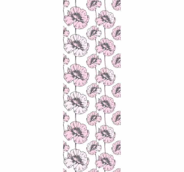 tapety na stenu kvety ružový jednoduchý vzor - Tenstickers