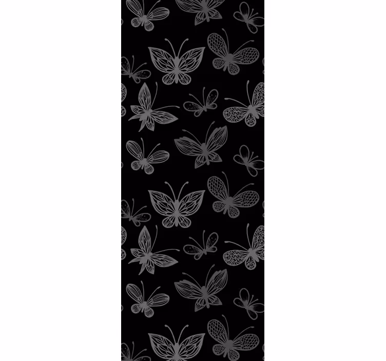 tapety na stenu motyle elegantné čierne siluety - Tenstickers
