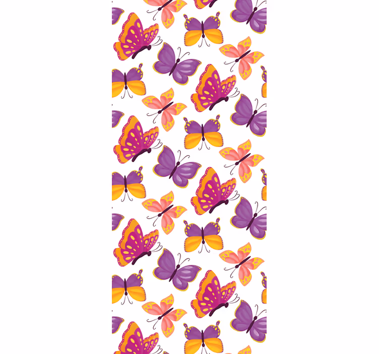 tapety na stenu motyle fialové odtiene - Tenstickers