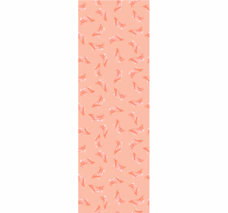 Tapeta vtaky elegantný ružový vzor - Tenstickers