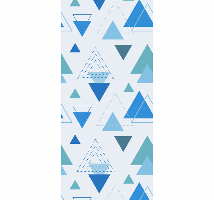 Modrý trojuholník nástenný umelecký vzor tapety - Tenstickers