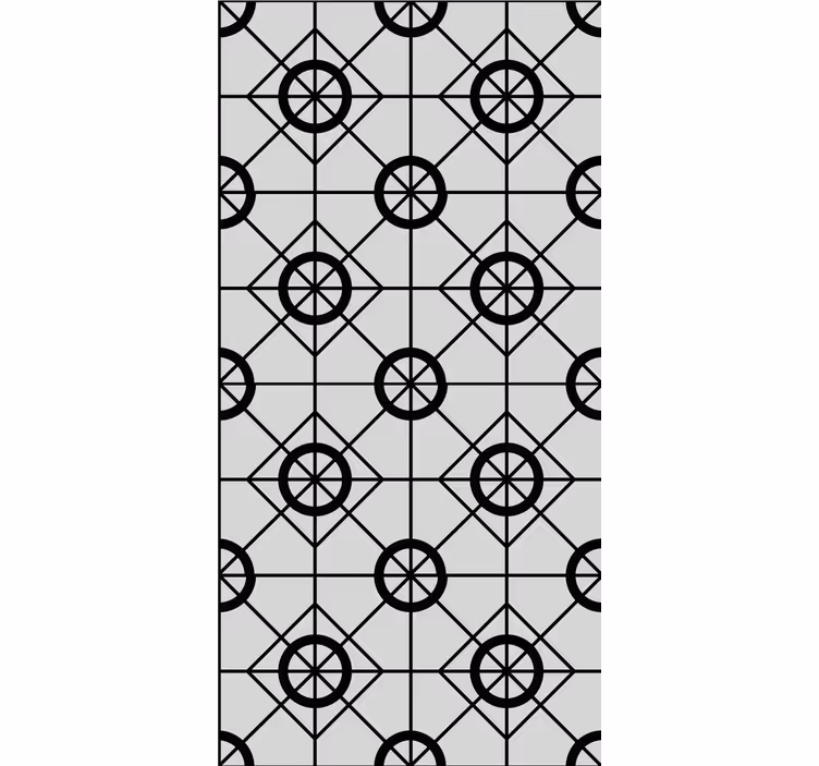 tapeta obkladačky geometrický čierny vzor - Tenstickers