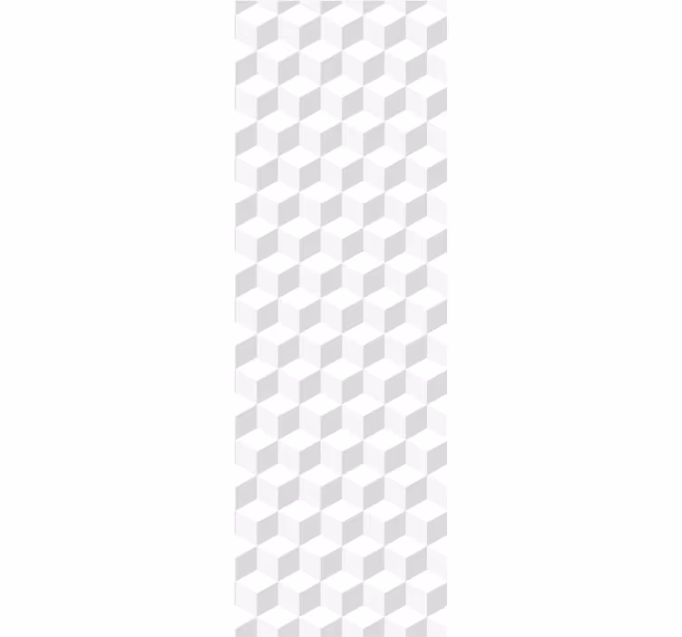 Biele 3d kocky vzor štvorcové tapety - Tenstickers