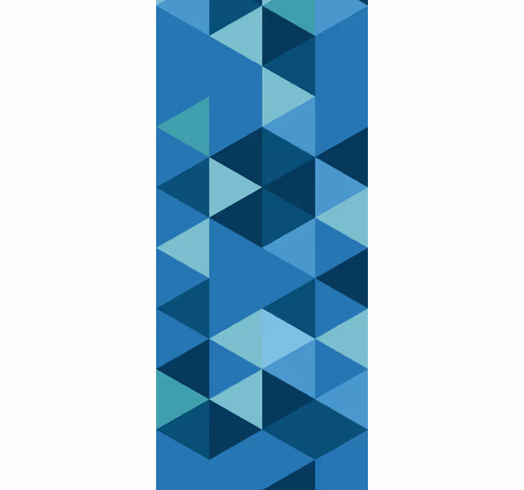 Geometrické štvorce modrá štvorcová tapeta - Tenstickers
