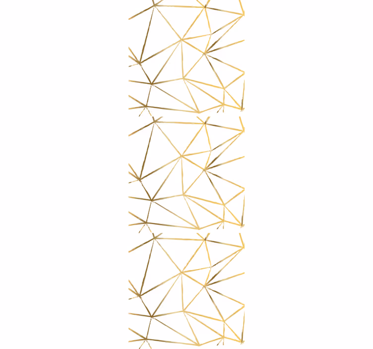 tapeta do predsiene geometrické zlaté čiary - Tenstickers