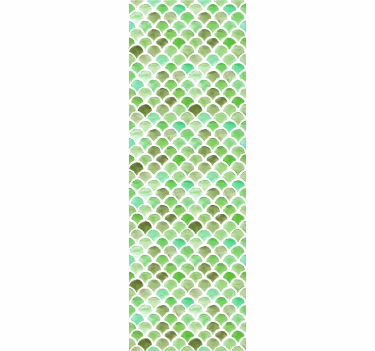 vzorované tapety vrúbkovaný zelený vzor - Tenstickers