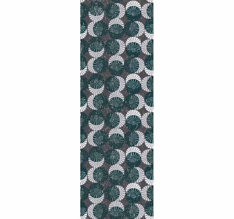 Zelená tapeta so vzorom kvetov vo vintage štýle - Tenstickers