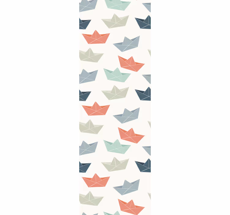 tapeta do detskej izby origami lode - Tenstickers