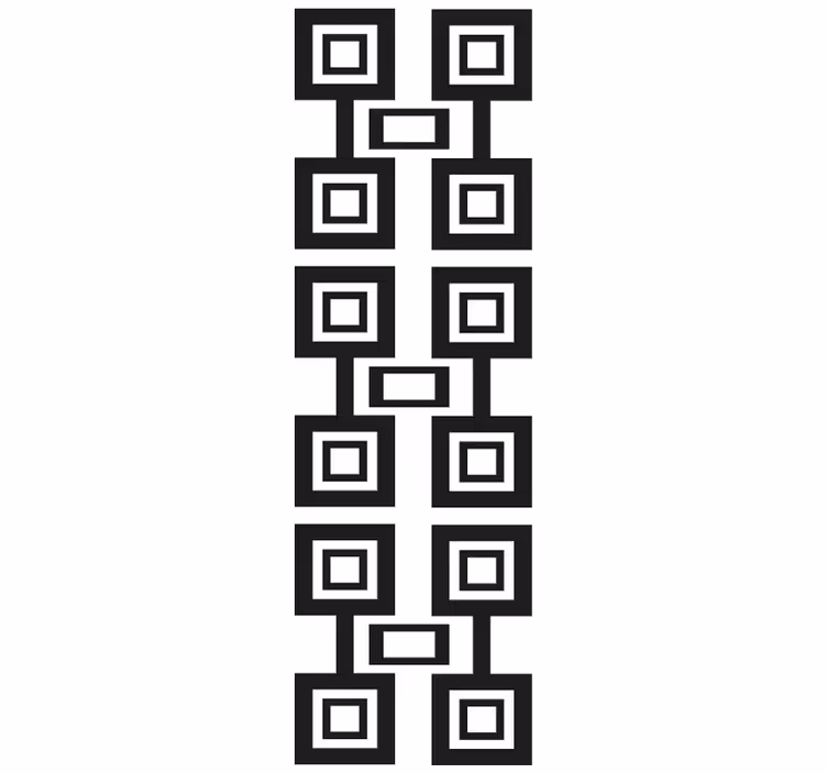 tapety geometrické vzory čiernobiele štvorcové usporiadanie - Tenstickers