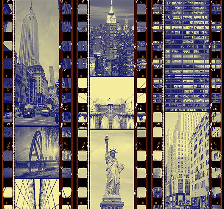 Ny - mestskej koláže scenérie tapety - Tenstickers