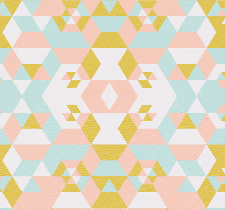 tapety do obývačky geometrický pastelový vzor - Tenstickers