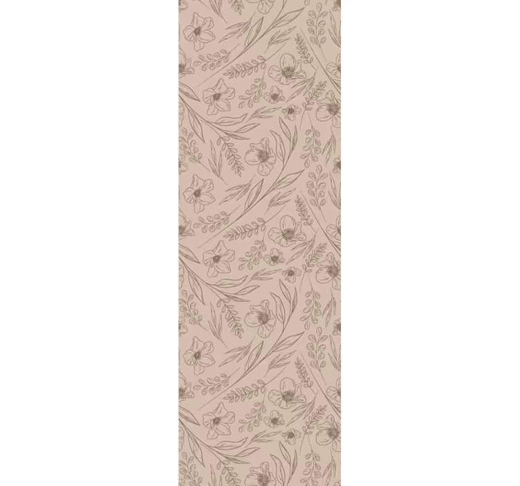 tapety na stenu kvety kvetinová farba taupe - Tenstickers