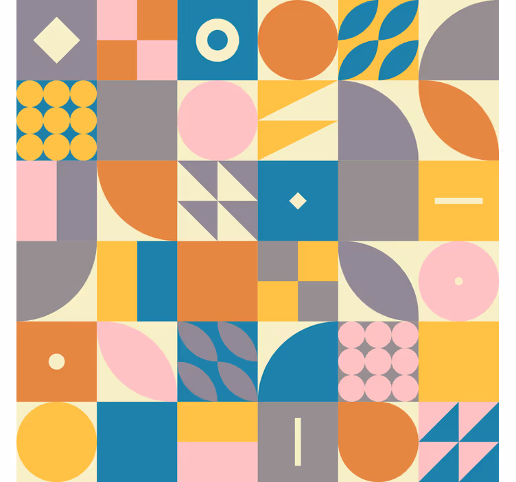 tapety do obývačky retro geometrické - Tenstickers