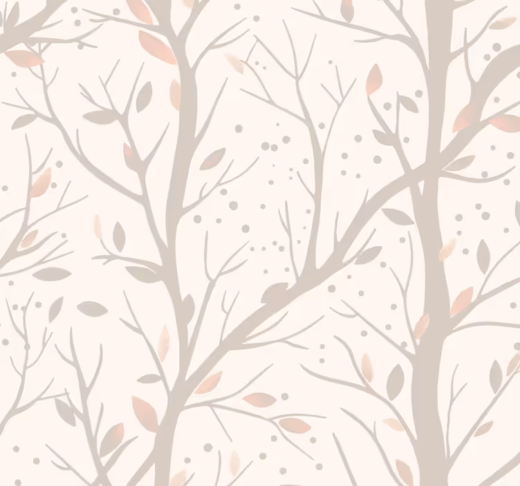 Tapeta do izby bábätka béžové veľké konáre - Tenstickers