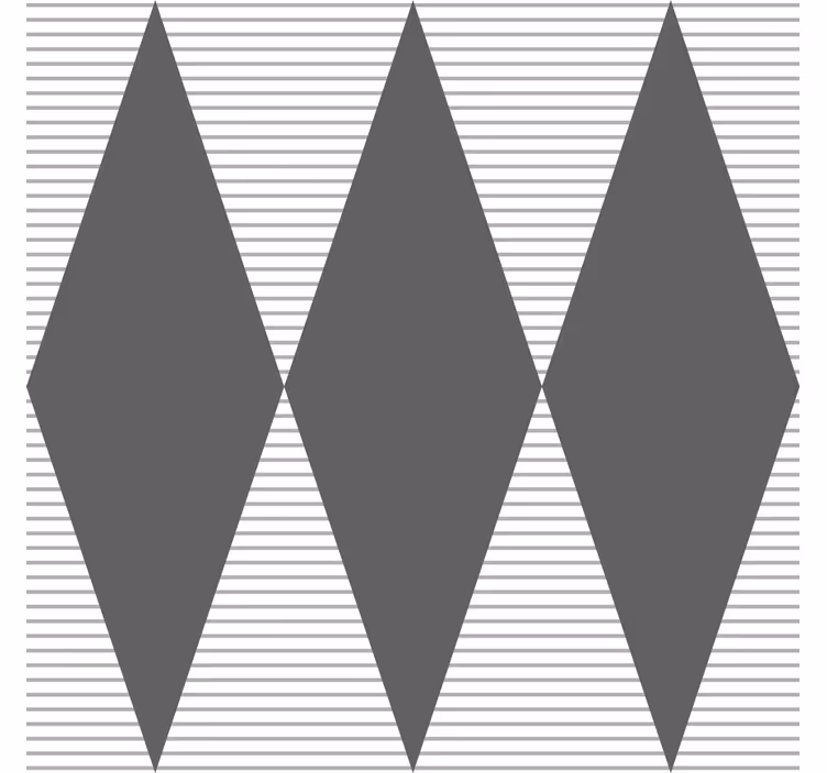 Geometrické tapety šedý diamantový vzor - Tenstickers