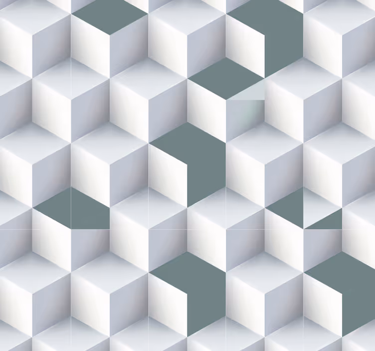 tapety geometrické vzory ilúzia geometrickej kocky - Tenstickers