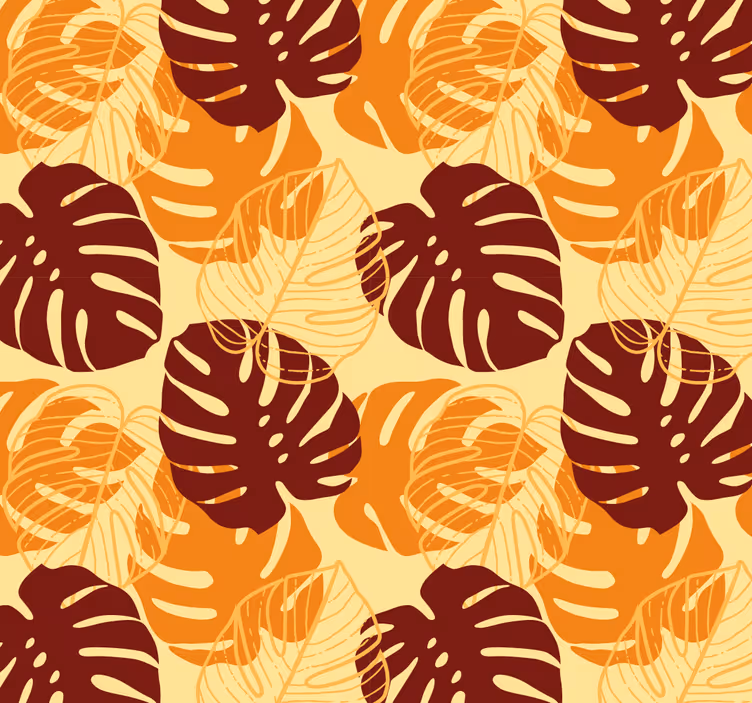 tapeta listy vzor tropického monstera - Tenstickers