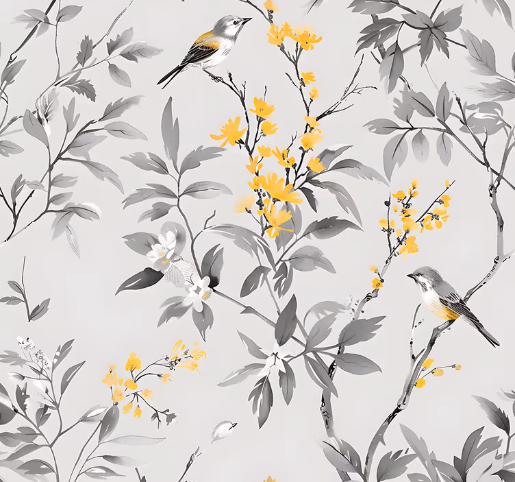 tapeta do predsiene šedý lesný dizajn - Tenstickers