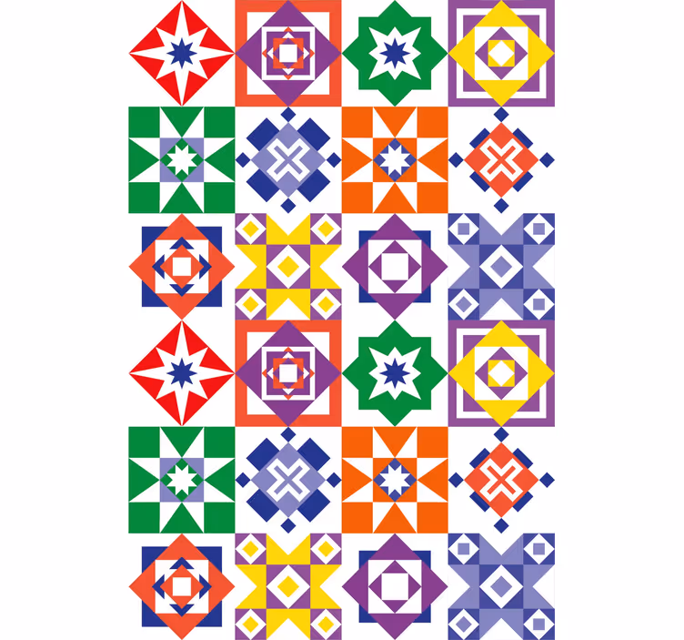 tapeta obkladačky viacfarebný dizajn - Tenstickers