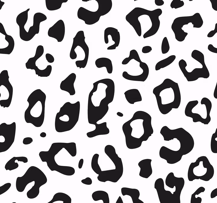 čierna a biela leopardová textúra tapety - Tenstickers