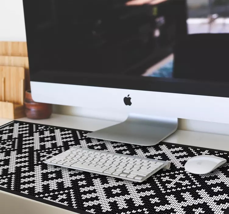 Podložka pod myš so vzorom geometrického pletenia - Tenstickers