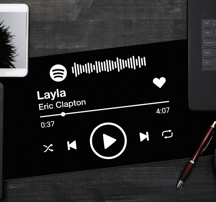 Spotify prispôsobená podložka pod myš - Tenstickers