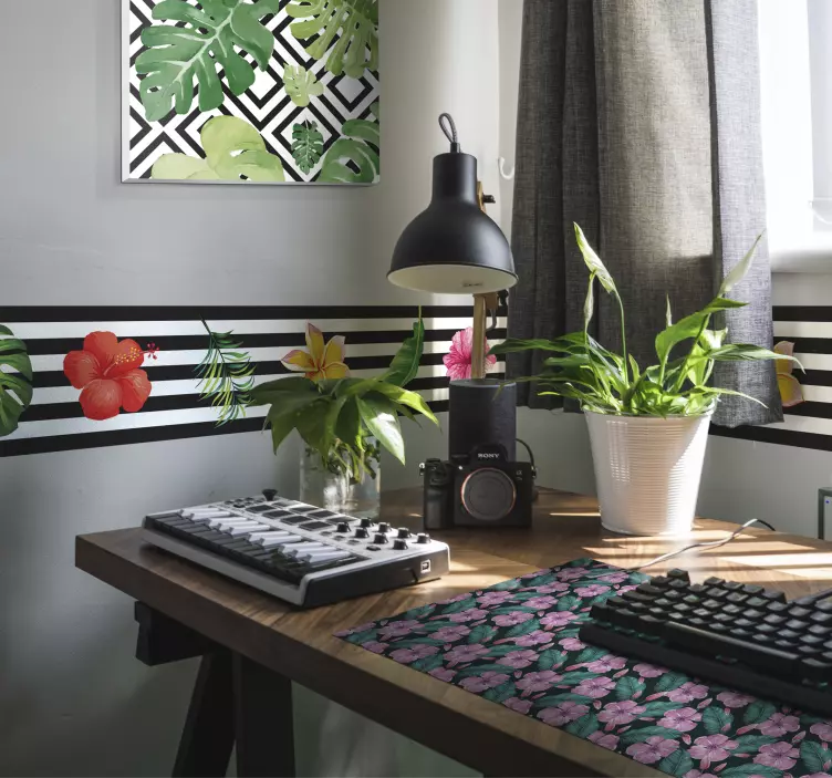 Veľké tropické kvetinové podložky pod kvetmi - Tenstickers