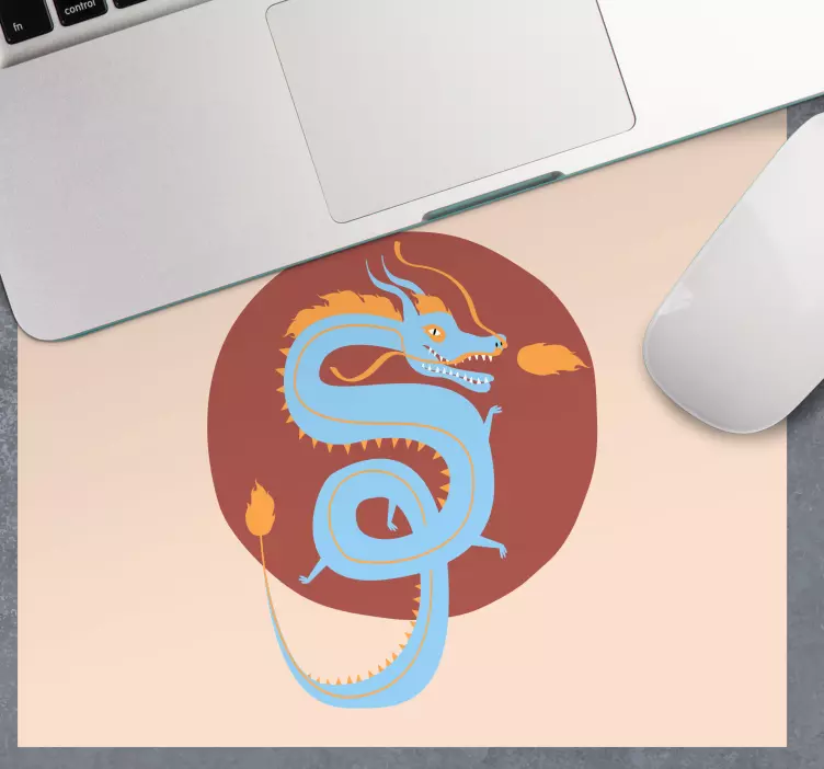 Anime podložka pod myš štylizovaná ilustrácia draka - Tenstickers