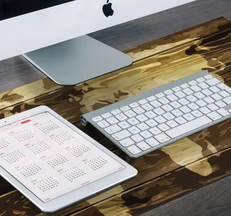 Drevená mapa sveta podložka pod myš na mapu sveta - Tenstickers