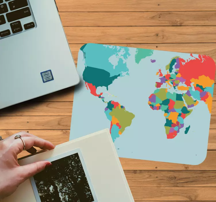 Farebná mapa podložka pod myš - Tenstickers